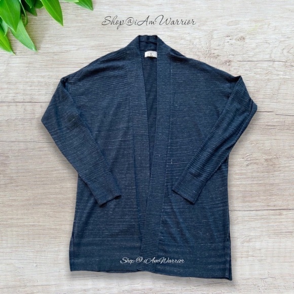 Lou & Grey navy space dye split side cardigan *shop@iamwarrior - Picture 3 of 8